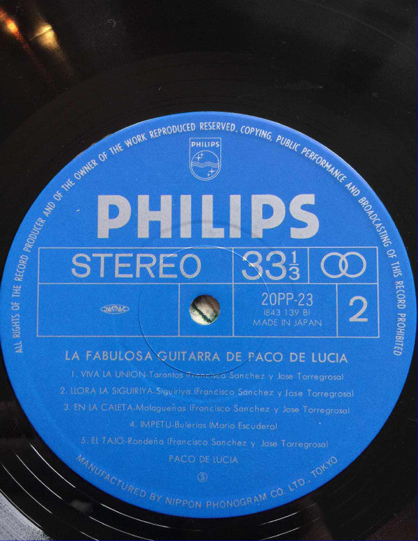 Paco De Lucía - La Fabulosa Guitarra De Paco De Lucia (Vinyl, LP, Album, Reissue) Very Good Plus (VG+) / Very Good (VG)