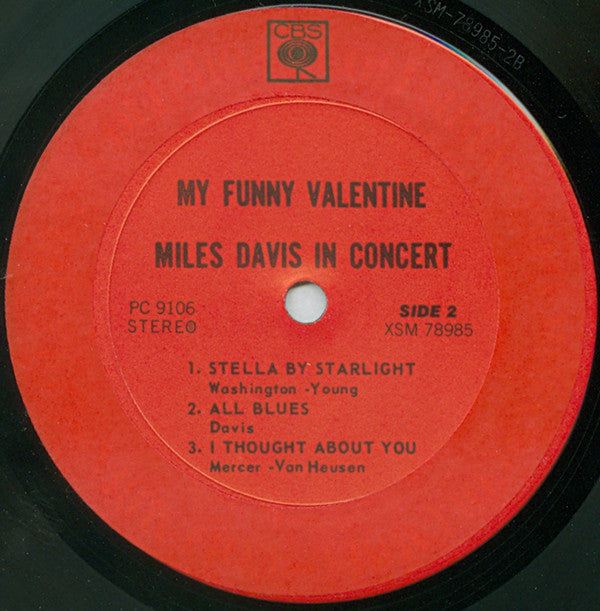 Miles Davis - My Funny Valentine - Miles Davis In Concert (Vinyl, LP, Album, Repress, Stereo) Very Good Plus (VG+) / Very Good (VG)