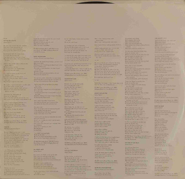 James Taylor (2) - Never Die Young (Vinyl, LP, Album, Stereo) Very Good (VG) / Very Good (VG)