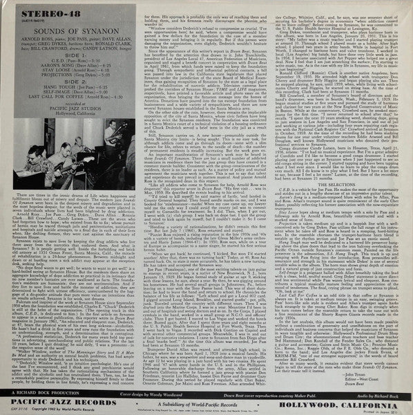 Joe Pass - Sounds Of Synanon (Vinyl, LP, Album, Limited Edition, Reissue, Stereo) Very Good Plus (VG+) / Very Good (VG)
