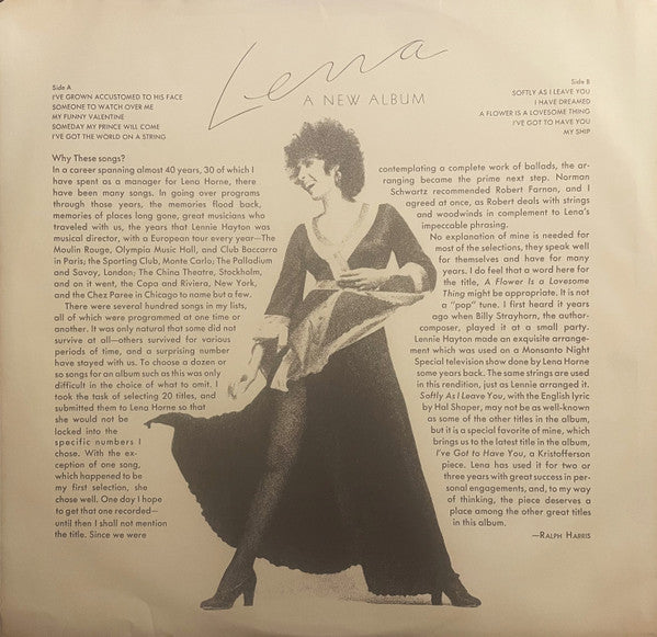Lena Horne - Lena, A New Album (Vinyl, LP, Album, Stereo) Very Good (VG) / Very Good (VG)