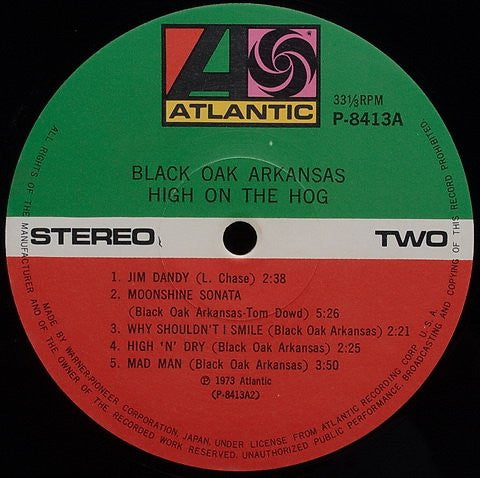 Black Oak Arkansas - High On The Hog (Vinyl, LP, Album) Very Good Plus (VG+) / Very Good (VG)