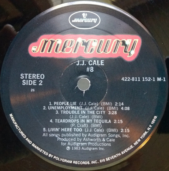 J.J. Cale - #8 (Vinyl, LP, Album) Very Good (VG) / Very Good (VG)