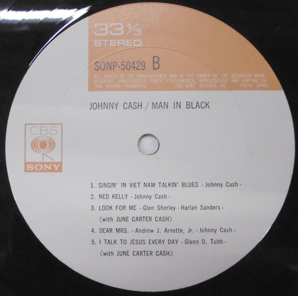 Johnny Cash - Man In Black (Vinyl, LP, Album) Near Mint (NM or M-) / Very Good Plus (VG+)