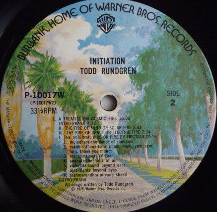 Todd Rundgren - Initiation (Vinyl, LP, Album, Stereo) Very Good Plus (VG+) / Very Good (VG)