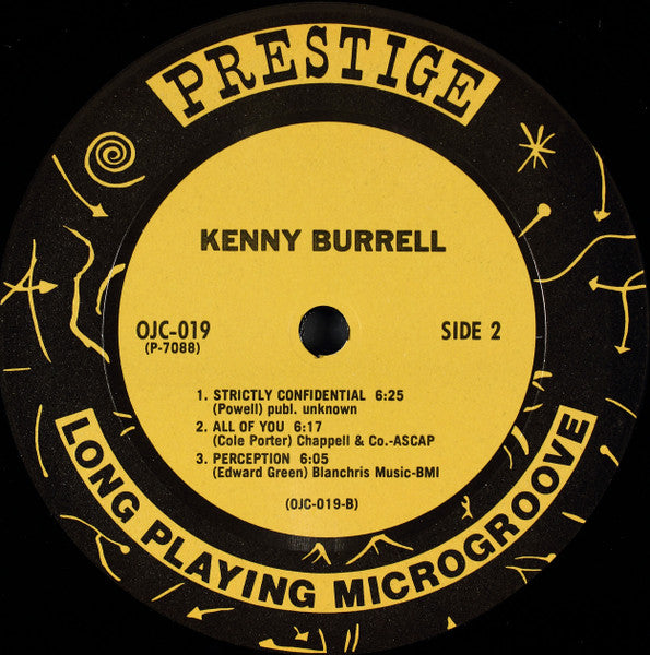 Kenny Burrell - Kenny Burrell (Vinyl, LP, Album, Reissue, Mono) Very Good (VG) / Good (G)