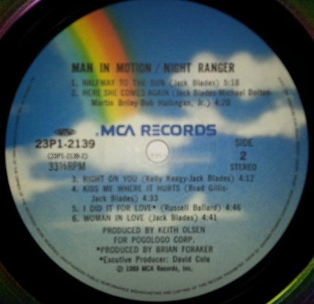 Night Ranger - Man In Motion (Vinyl, LP, Album) Near Mint (NM or M-) / Very Good (VG)