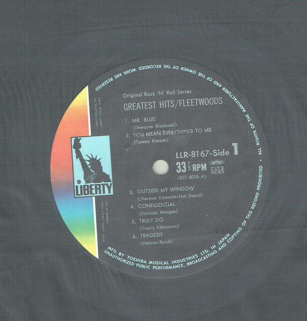 The Fleetwoods - The Fleetwoods Greatest Hits (Vinyl, LP, Compilation, Reissue) Very Good Plus (VG+) / Very Good Plus (VG+)