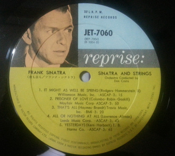 Frank Sinatra - Sinatra & Strings = 昼も夜も (Vinyl, LP, Album) Good Plus (G+) / Good (G)
