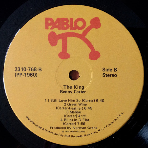 Benny Carter - The King (Vinyl, LP, Album, Stereo) Very Good (VG) / Very Good Plus (VG+)