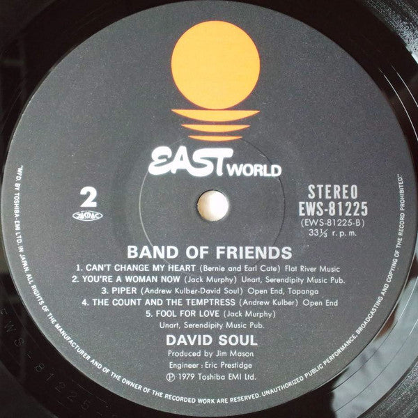 David Soul - Band Of Friends (Vinyl, LP) Very Good Plus (VG+) / Very Good Plus (VG+)