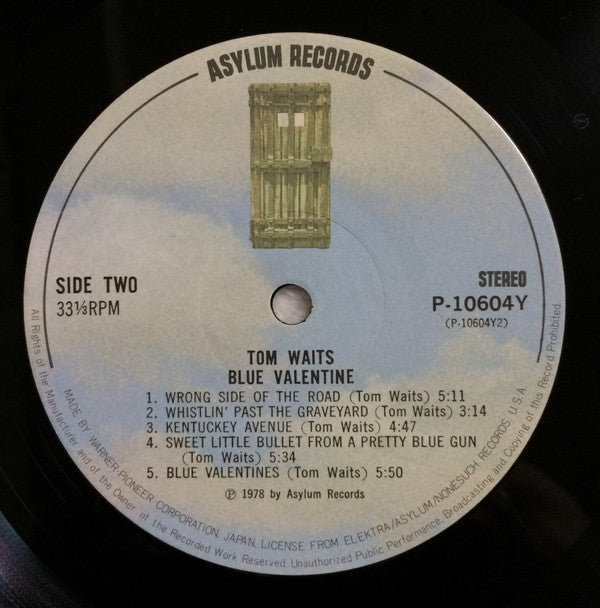 Tom Waits - Blue Valentine (Vinyl, LP, Album) Very Good Plus (VG+) / Very Good Plus (VG+)