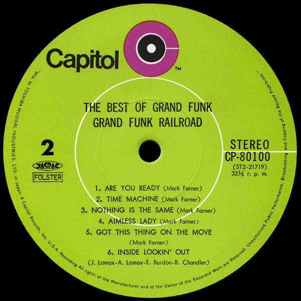 Grand Funk Railroad - The Best Of Grand Funk (Vinyl, LP, Compilation, Stereo) Very Good Plus (VG+) / Very Good Plus (VG+)