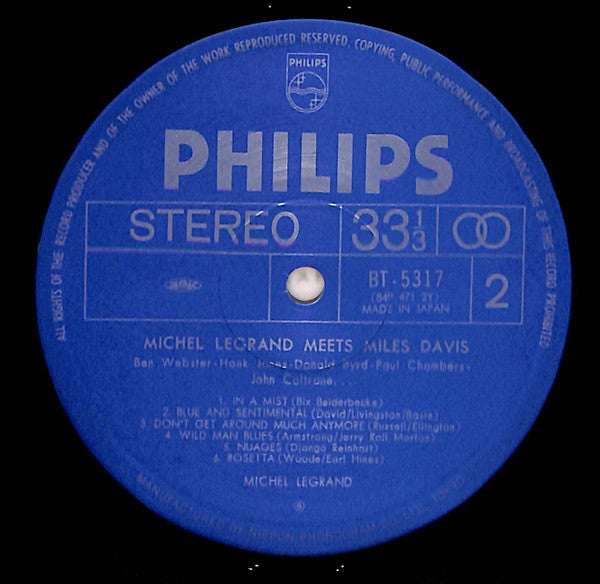 Michel Legrand - Michel Legrand Meets Miles Davis (Vinyl, LP, Album, Reissue, Stereo) Good Plus (G+) / Good Plus (G+)