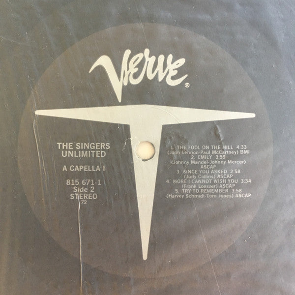 The Singers Unlimited - A Capella (Vinyl, LP, Album, Reissue) Very Good Plus (VG+) / Very Good Plus (VG+)