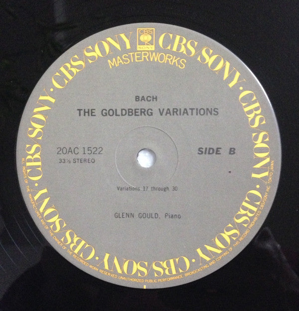 Johann Sebastian Bach - The Goldberg Variations (Vinyl, LP, Reissue...