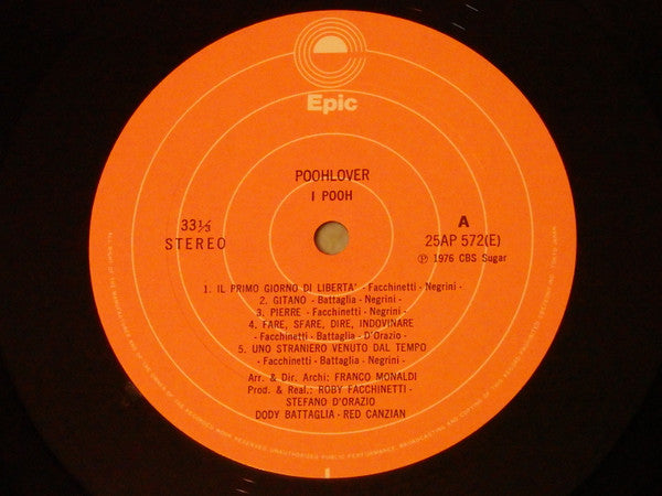 Pooh - Poohlover (Vinyl, LP, Album) Near Mint (NM or M-) / Very Good Plus (VG+)