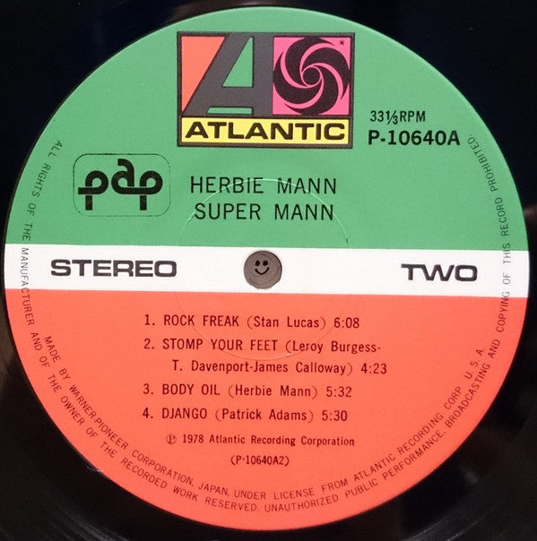 Herbie Mann - Super Mann (Vinyl, LP, Album) Very Good Plus (VG+) / Good Plus (G+)