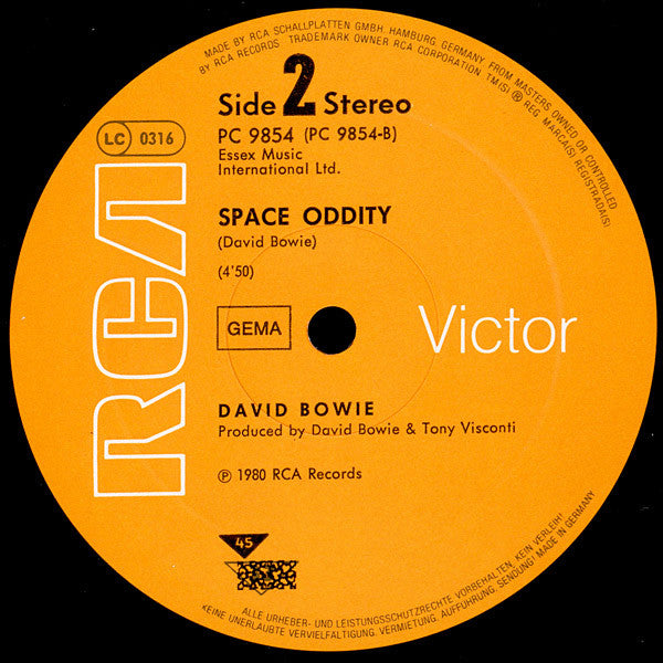 David Bowie - Alabama Song / Amsterdam / Space Oddity (Vinyl, 12", 45 RPM, Single, Stereo) Very Good Plus (VG+) / Good Plus (G+)