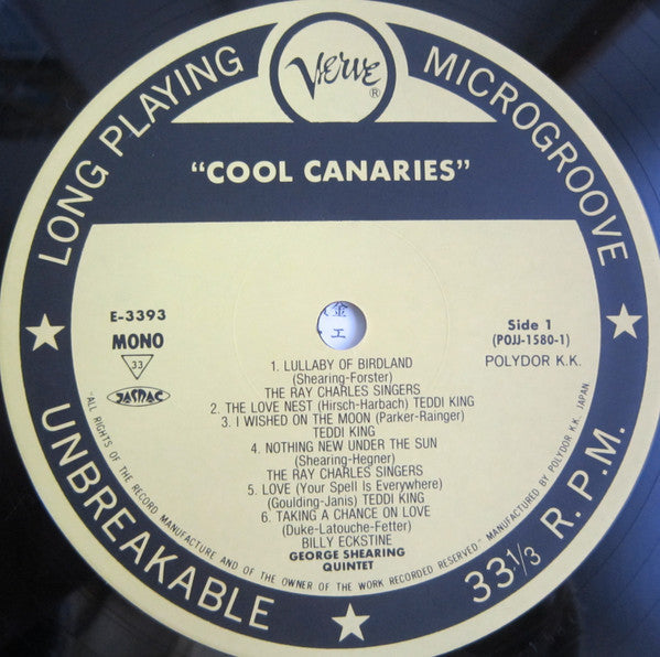 The George Shearing Quintet - Cool Canaries (Vinyl, LP, Album, Reissue, Mono) Very Good Plus (VG+) / Very Good Plus (VG+)