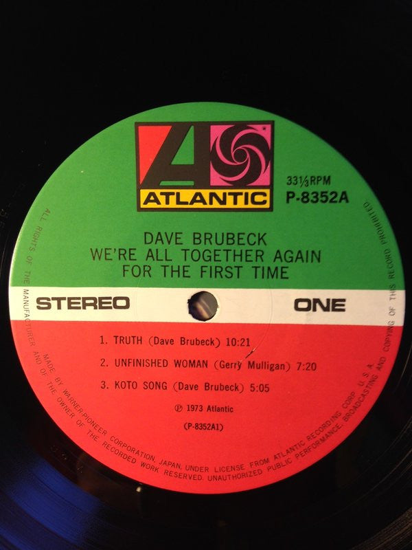 Dave Brubeck - We're All Together Again For The First Time (Vinyl, ...