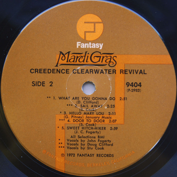 Creedence Clearwater Revival - Mardi Gras (Vinyl, LP, Album, Stereo) Very Good Plus (VG+) / Very Good (VG)