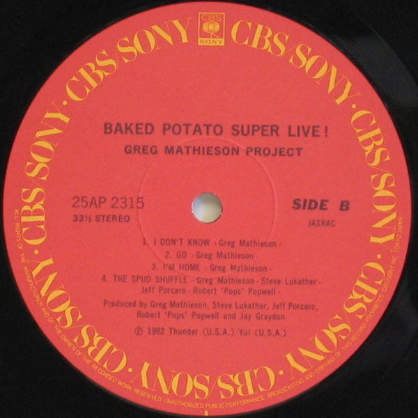 The Greg Mathieson Project - Baked Potato Super Live! (Vinyl, LP, A...
