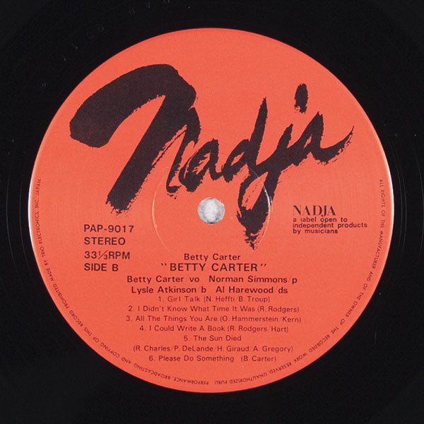 Betty Carter - Betty Carter (Vinyl, LP, Album, Reissue, Stereo)