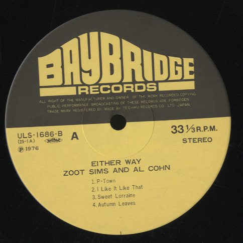 Zoot Sims - Either Way (Vinyl, LP, Album, Reissue)