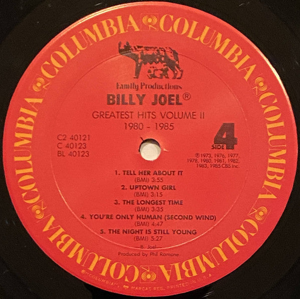 Billy Joel - Greatest Hits Volume I & Volume II (2xVinyl, LP, Compilation, Stereo) Very Good Plus (VG+) / Very Good Plus (VG+)