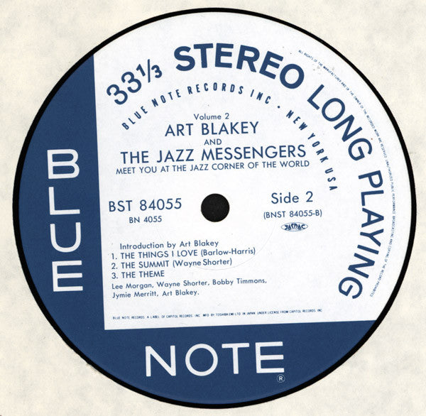 Art Blakey & The Jazz Messengers - Meet You At The Jazz Corner Of The World (Volume 2) (Vinyl, LP, Album, Limited Edition, Reissue, Stereo) Very Good Plus (VG+) / Very Good Plus (VG+)