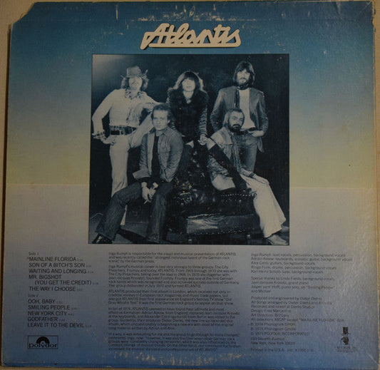 Atlantis (12) - Atlantis (Vinyl, LP, Album) Very Good Plus (VG+) / Good Plus (G+)