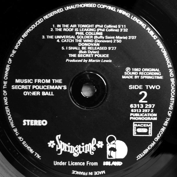 Various - The Secret Policeman's Concert (Vinyl, LP, Album, Stereo) Very Good (VG) / Good Plus (G+)