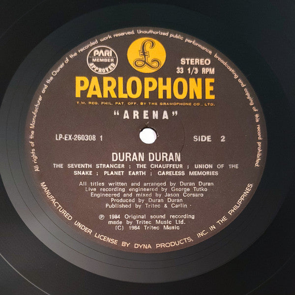Duran Duran - Arena (Vinyl, LP, Album) Good Plus (G+) / Good Plus (G+)