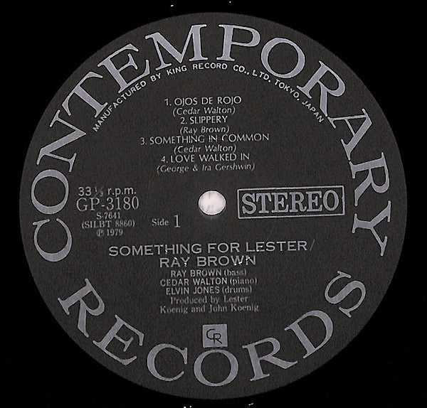 Ray Brown - Something For Lester (Vinyl, LP, Album)