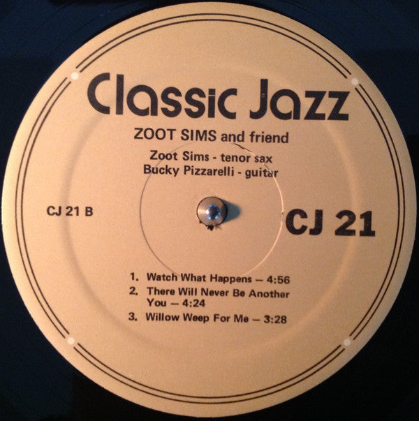 Zoot Sims - Zoot Sims And Friend... (Vinyl, LP)