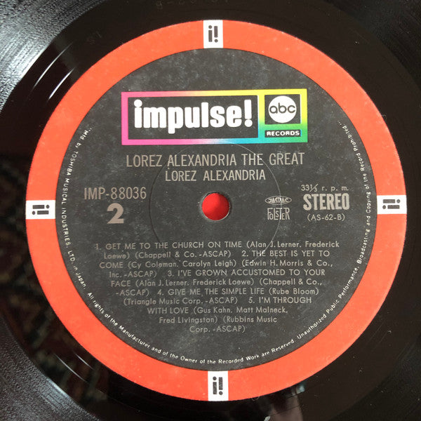 Lorez Alexandria - Alexandria The Great (Vinyl, LP, Reissue, Stereo) Very Good Plus (VG+) / Very Good (VG)