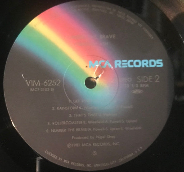 Wishbone Ash - Number The Brave = ナンバー・ザ・ブレイヴ (Vinyl, LP, Album) Very Good Plus (VG+) / Very Good (VG)