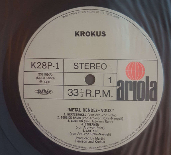 Krokus - Metal Rendez-vous (Vinyl, LP, Album) Very Good (VG) / Very Good (VG)