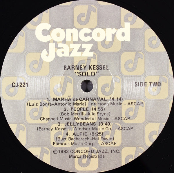 Barney Kessel - Solo (Vinyl, LP, Album) Very Good Plus (VG+) / Very Good Plus (VG+)