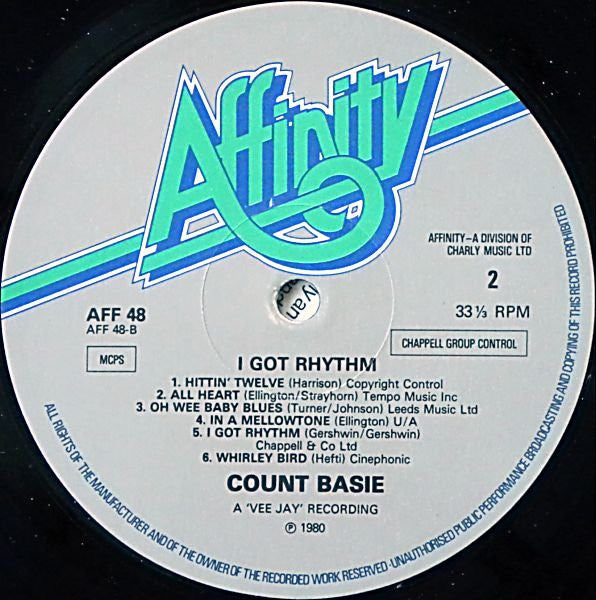 Count Basie - I Got Rhythm (Vinyl, LP, Reissue) Very Good (VG) / Very Good (VG)