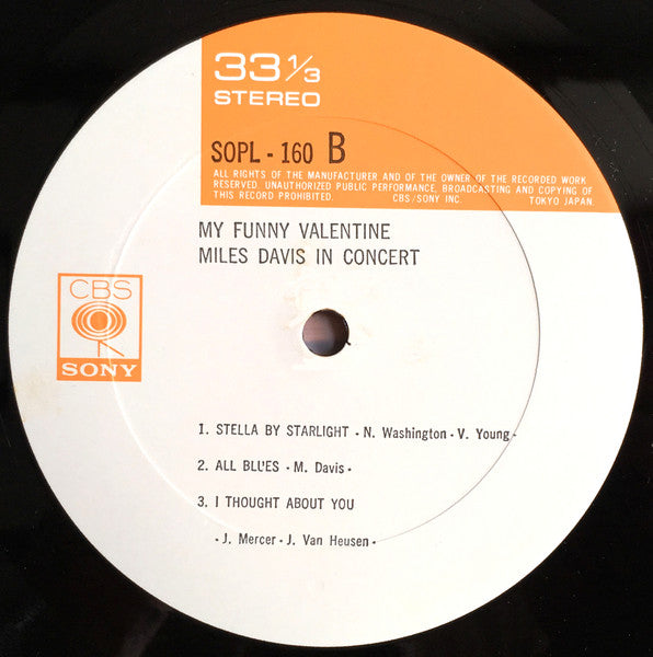 Miles Davis - My Funny Valentine - Miles Davis In Concert (Vinyl, L...