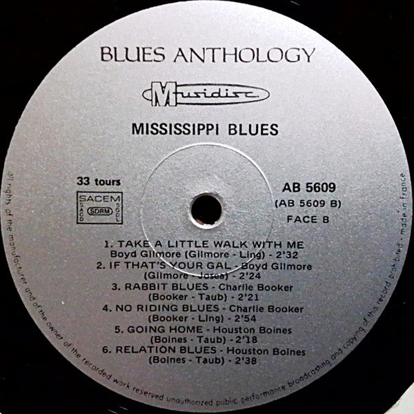 Various - Mississippi Blues (Vinyl, LP, Compilation, Reissue) Very Good Plus (VG+) / Very Good (VG)