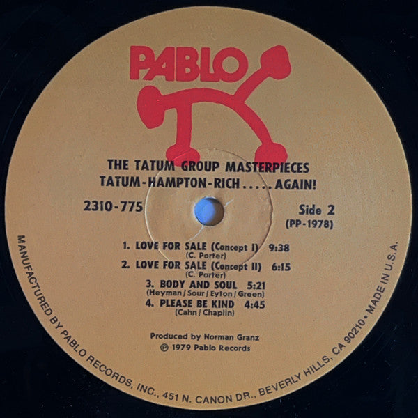 Art Tatum - . . . Again! - The Tatum Group Masterpieces (Vinyl, LP, Album, Reissue, Mono) Near Mint (NM or M-) / Very Good Plus (VG+)