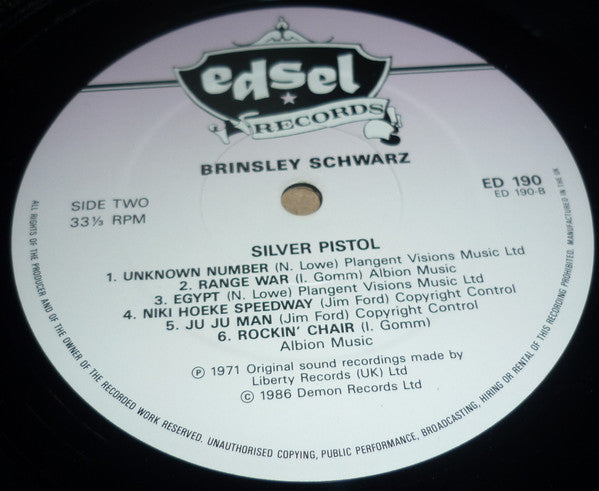 Brinsley Schwarz - Silver Pistol (Vinyl, LP, Album, Reissue) Good Plus (G+) / Very Good Plus (VG+)