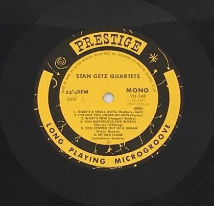 Stan Getz - Stan Getz Quartets (Vinyl, LP, Compilation, Mono, Reissue) Very Good Plus (VG+) / Very Good Plus (VG+)