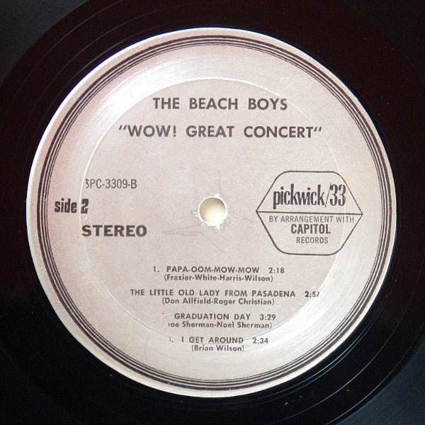 The Beach Boys - Wow! Great Concert! (Vinyl, LP, Album, Reissue, Stereo) Good Plus (G+) / Very Good (VG)