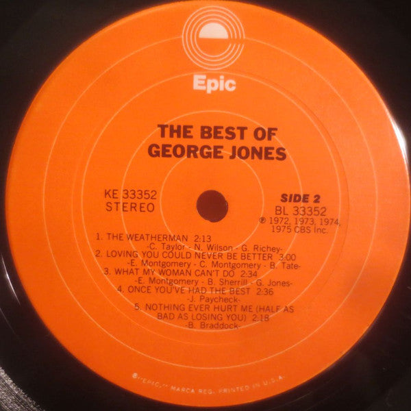 George Jones (2) - The Best Of George Jones (Vinyl, LP, Compilation) Very Good Plus (VG+) / Very Good Plus (VG+)