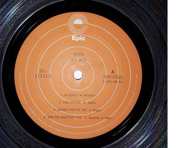 Jeff Beck - Wired (Vinyl, LP, Album, Stereo) Good Plus (G+) / Very Good (VG)