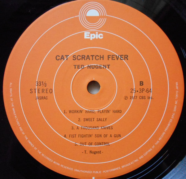 Ted Nugent - Cat Scratch Fever (Vinyl, LP, Album, Reissue) Very Good Plus (VG+) / Near Mint (NM or M-)